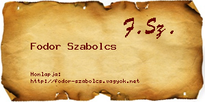 Fodor Szabolcs névjegykártya